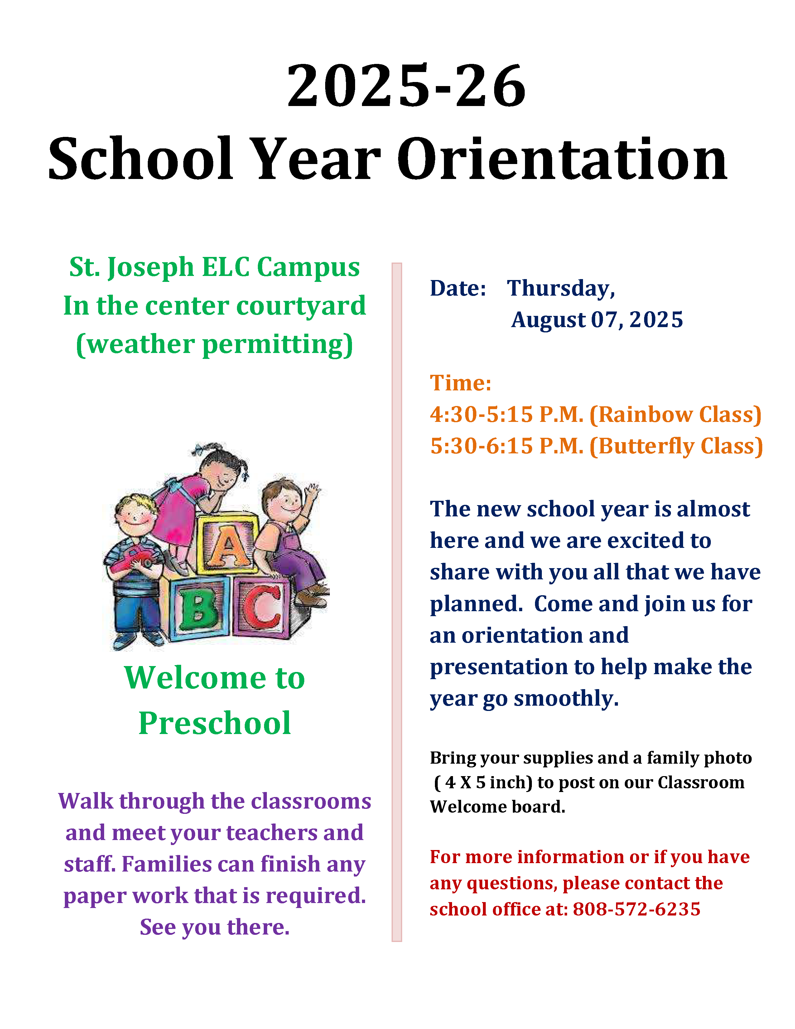 Oreintation Flyer